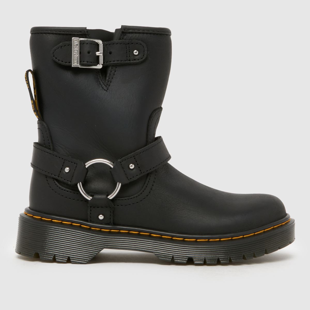 Dr. Martens Black Genaya Girls Junior Boots