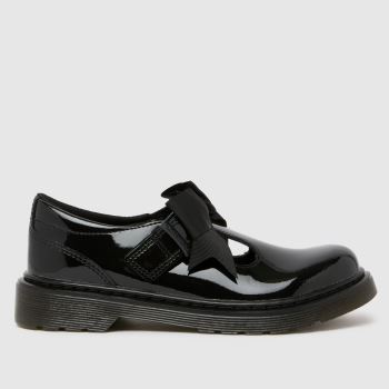 Dr Martens Black Polley II Bow Girls Junior