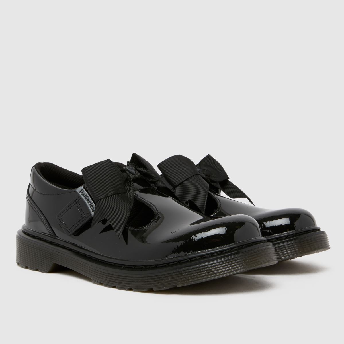 Dr Martens Polley II Bow Girls Junior in Black Dr Martens Polley II Bow 1