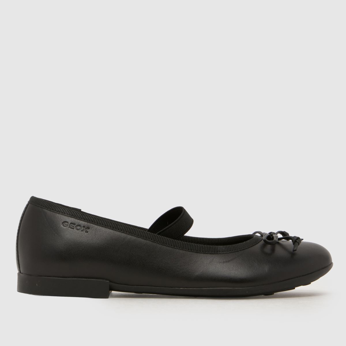 Geox Black Plie Ballerina Girls Junior Shoes