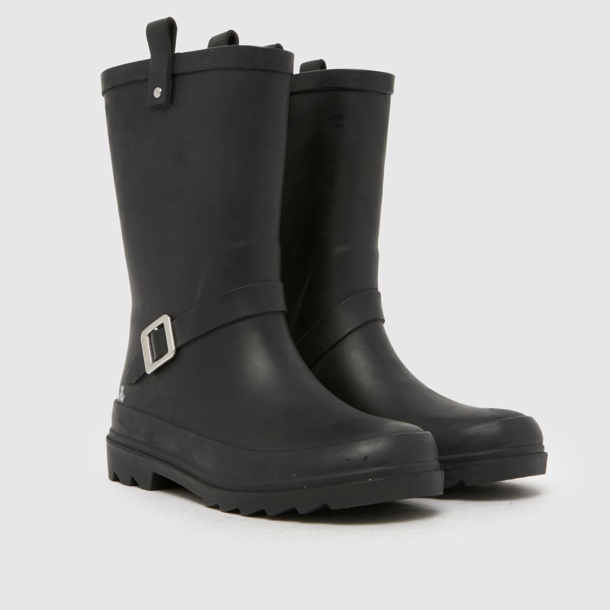 Kinder JUJU JELLIES Schwarz Biker Wellie Boots JUJU JELLIES Biker Wellie 1