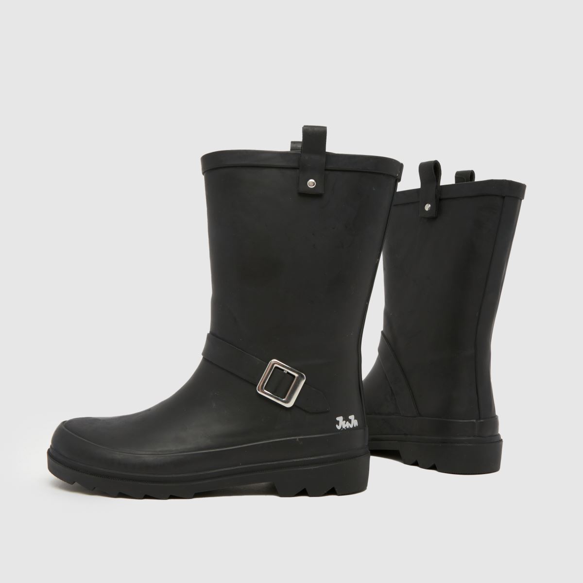 Kinder JUJU JELLIES Schwarz Biker Wellie Boots JUJU JELLIES Biker Wellie 7