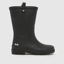 JUJU JELLIES Croc Wellie Girls Junior in Black JUJU JELLIES Croc Wellie,1 of 4