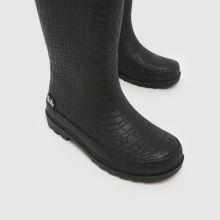 JUJU JELLIES Croc Wellie Girls Junior in Black JUJU JELLIES Croc Wellie,3 of 4