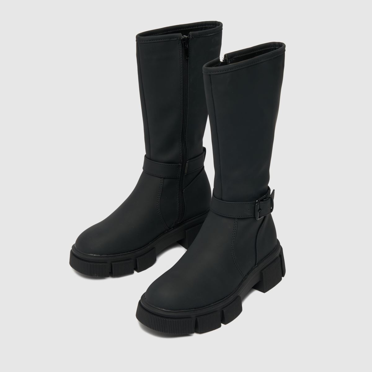 Kids Girls Junior Black schuh Diva Knee Boots schuh