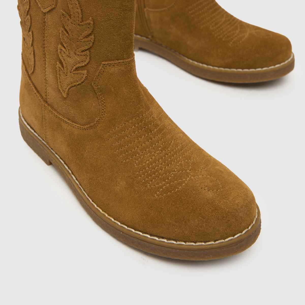 Western Boots Schuh Tan Ankle Boots Kids Girls Junior Tan Schuh