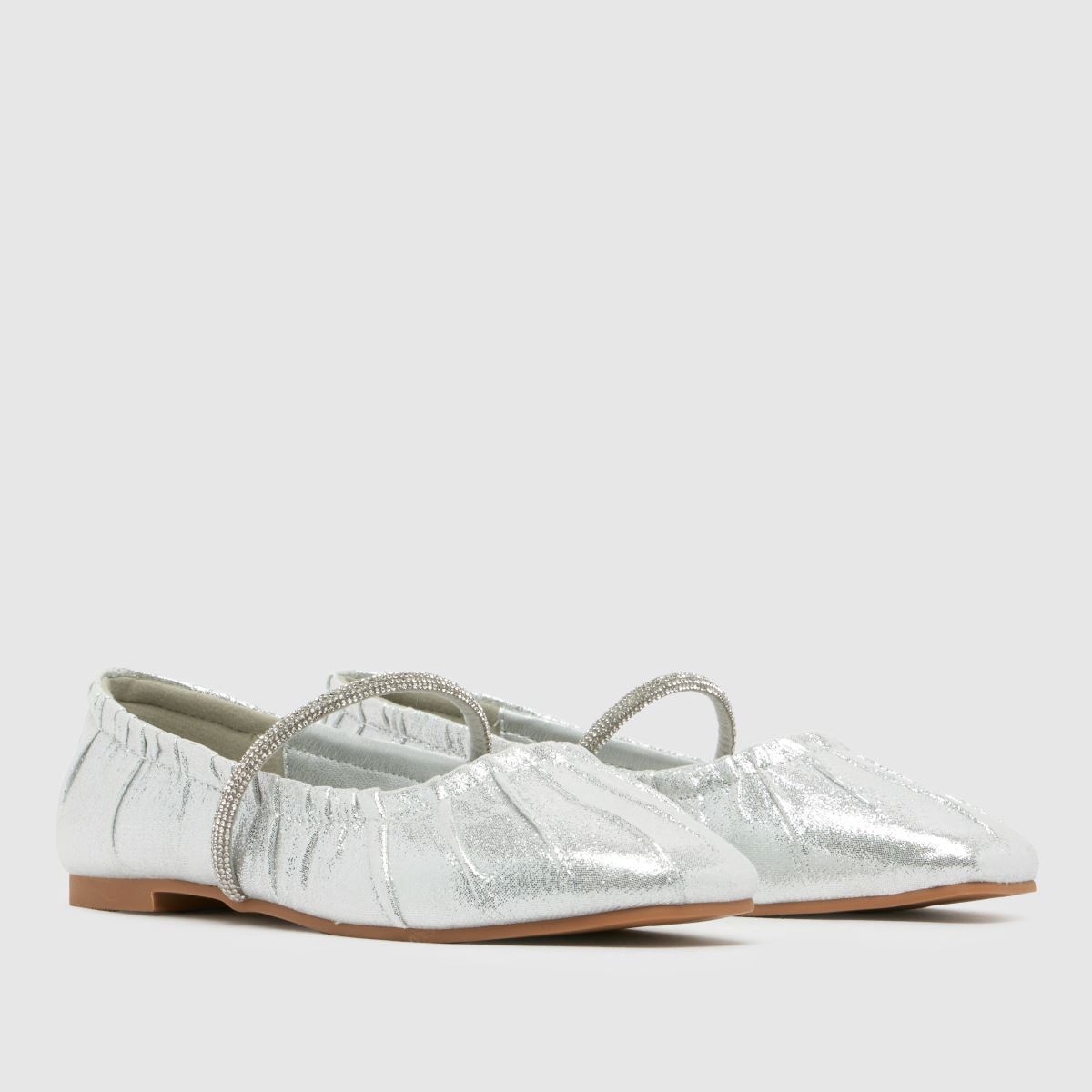 schuh Livi Ballerina Girls Junior in Silver schuh Livi Ballerina 1