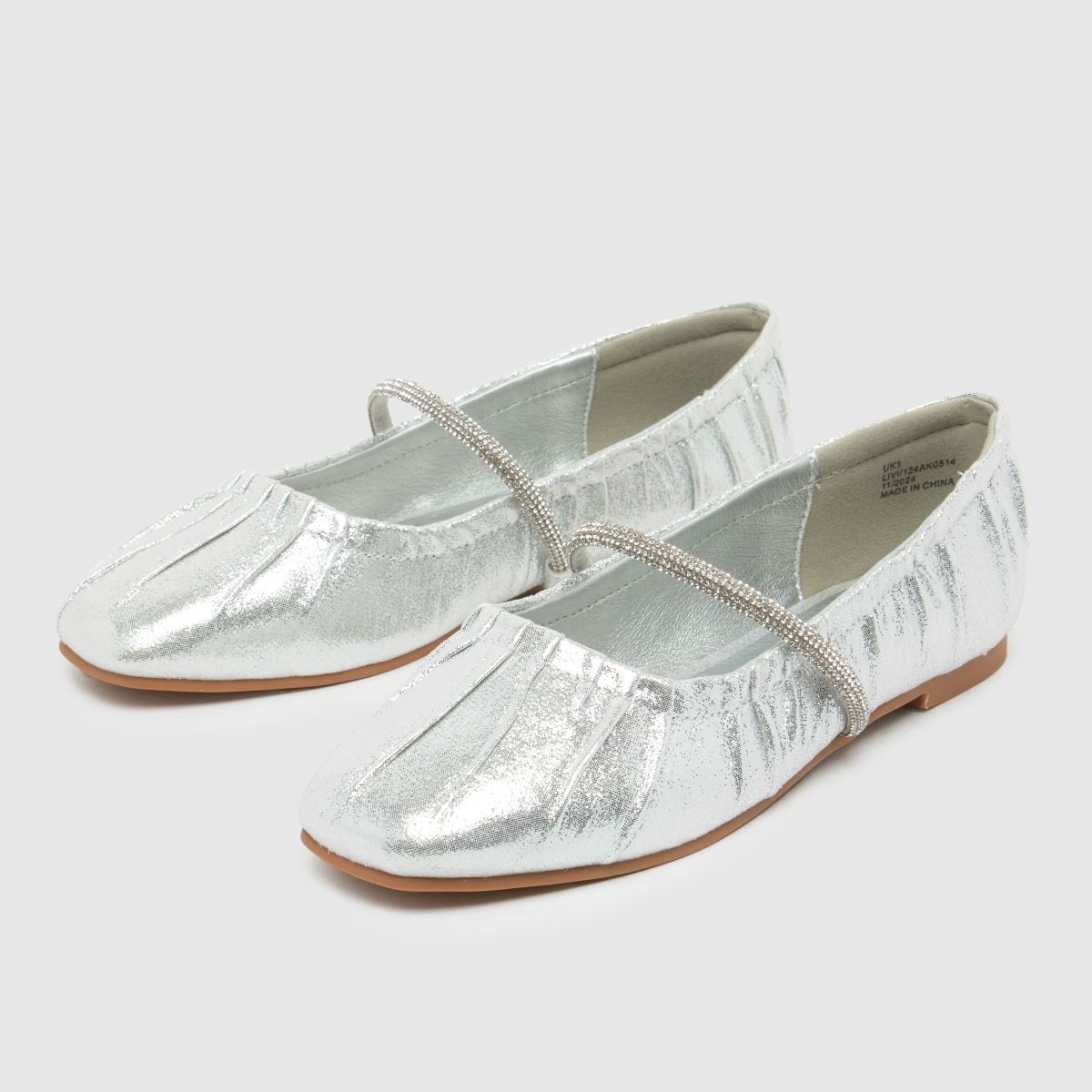 schuh Livi Ballerina Girls Junior in Silver schuh Livi Ballerina 4
