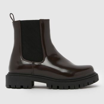 schuh Brown Click Chunky Chelsea Girls Junior