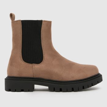 schuh Taupe Click Chunky Chelsea Girls Junior