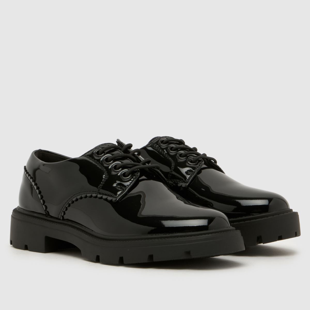 schuh Lovely Lace Up Girls Junior in Black schuh Lovely Lace Up 1