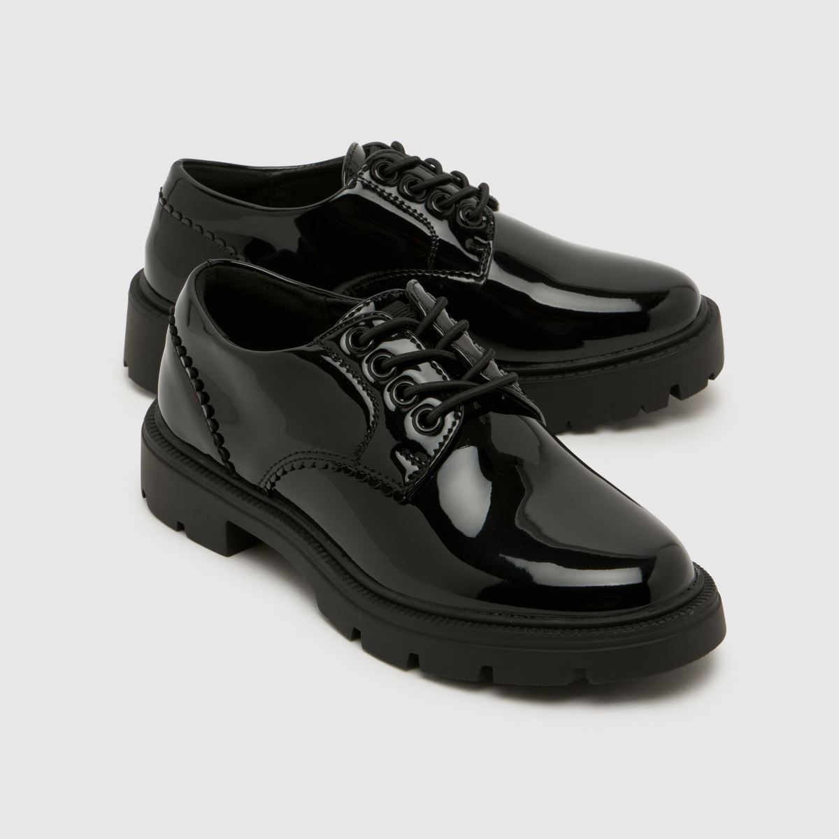 schuh Lovely Lace Up Girls Junior in Black schuh Lovely Lace Up 4