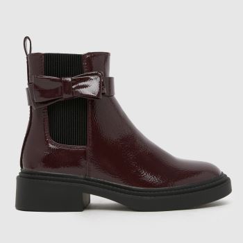 schuh Burgundy Cait Bow Chlesea Girls Junior