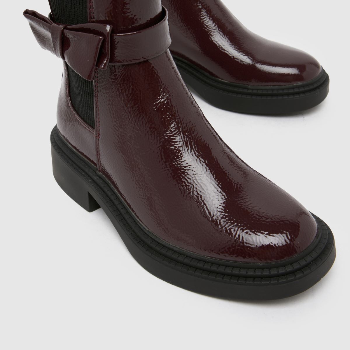schuh Cait Bow Chlesea Girls Junior in Burgundy schuh Cait Bow Chlesea 4