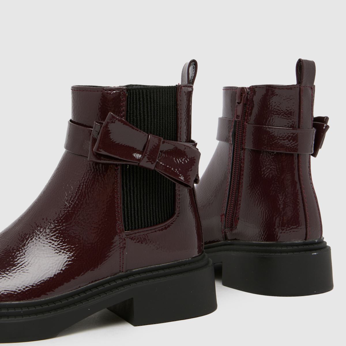 schuh Cait Bow Chlesea Girls Junior in Burgundy schuh Cait Bow Chlesea 7