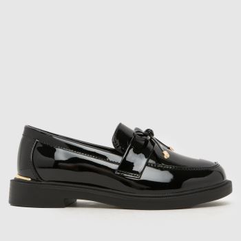 schuh Black Liking Tassel Bow Loafer Girls Junior
