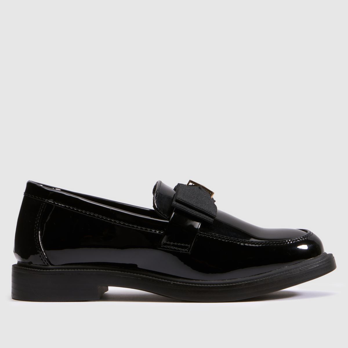 schuh Lake Bow Loafer Girls Junior in Black schuh Lake Bow Loafer