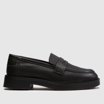 schuh Black Lipbalm Leather Loafer Girls Junior