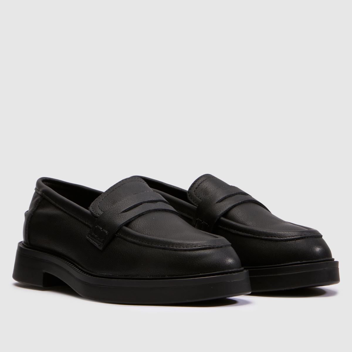 schuh Lipbalm Leather Loafer Girls Junior in Black schuh Lipbalm Leather Loafer 1