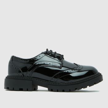 schuh Black Lorelai Lace Up Girls Junior