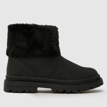 schuh Black Cranberry Fur Cuff Girls Junior