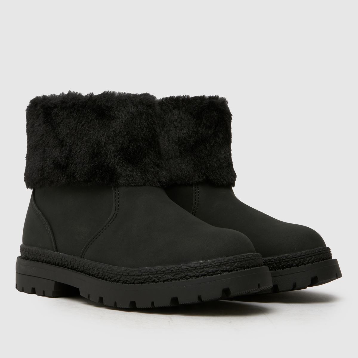 Kinder schuh Schwarz Cranberry Fur Cuff Boots schuh Cranberry Fur Cuff 1