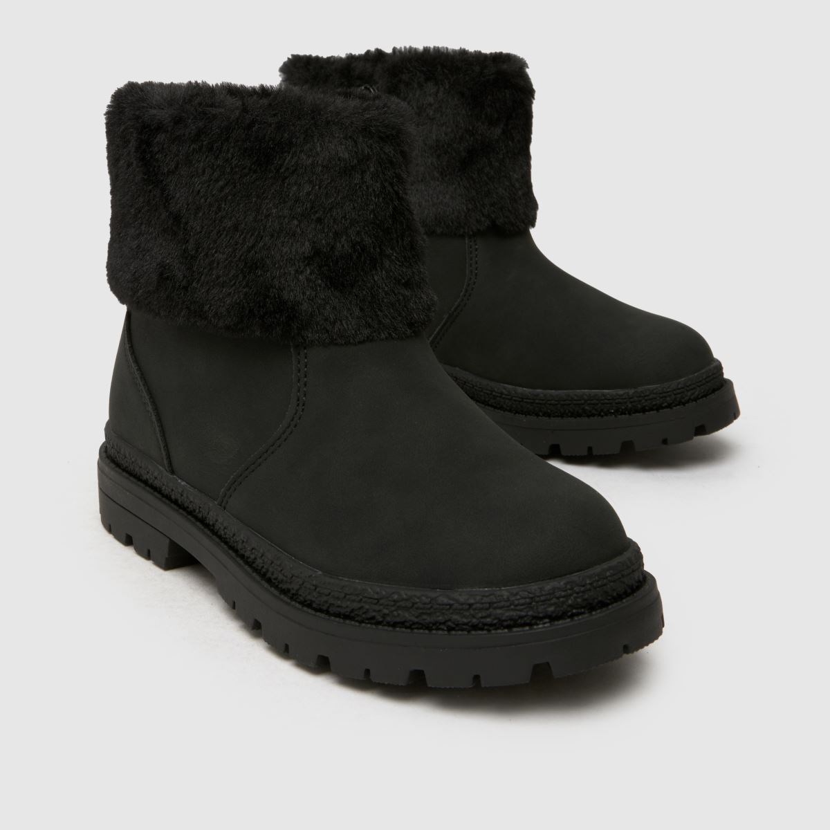 Kinder schuh Schwarz Cranberry Fur Cuff Boots schuh Cranberry Fur Cuff 4