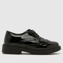schuh Locket Brogue Lace Up Girls Junior in Black schuh Locket Brogue Lace Up,1 of 4