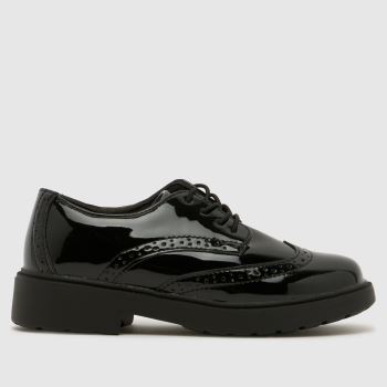 schuh Black Locket Brogue Lace Up Girls Junior