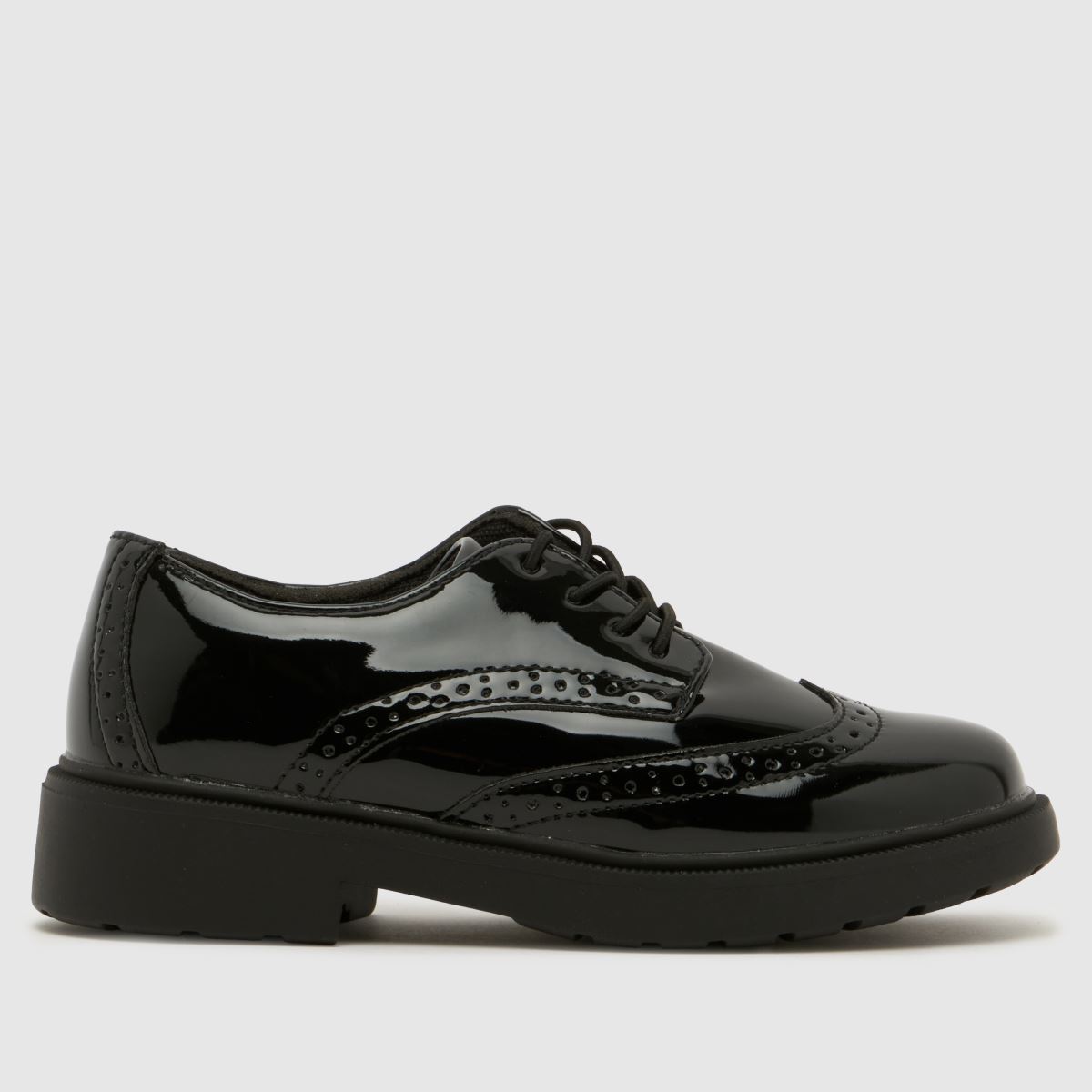 schuh Locket Brogue Lace Up Girls Junior in Black schuh Locket Brogue Lace Up
