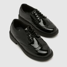 schuh Locket Brogue Lace Up Girls Junior in Black schuh Locket Brogue Lace Up,2 of 4