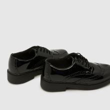 schuh Locket Brogue Lace Up Girls Junior in Black schuh Locket Brogue Lace Up,3 of 4
