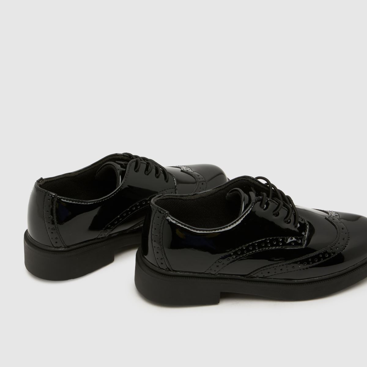 schuh Locket Brogue Lace Up Girls Junior in Black schuh Locket Brogue Lace Up 4