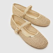 schuh Loveable Woven Ballerina Girls Junior in Gold schuh Loveable Woven Ballerina,3 of 4