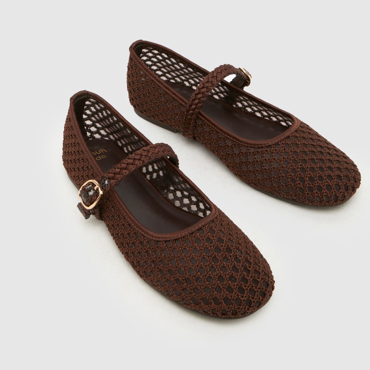 schuh Loveable Woven Ballerina Girls Junior in Brown schuh Loveable Woven Ballerina 4