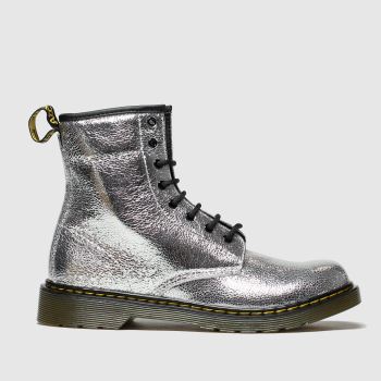 dr martens silver 1460 crinkle metallic boots youth dr martens silver 1460 crinkle metallic boots youth