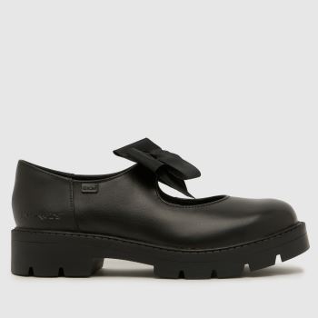 Kickers Black Kick Kori Mary Jane Bow Girls Youth