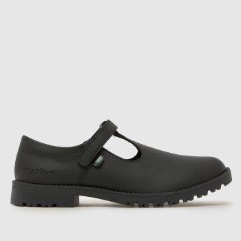 Kickers Black Kick Lachly T Bar Girls Youth