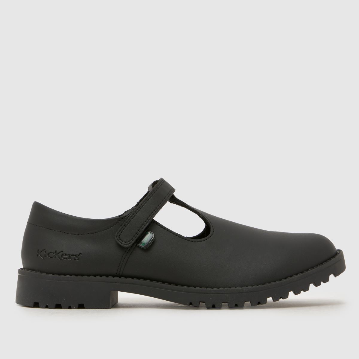 Kickers Black Kick Lachly T Bar Girls Youth Shoes