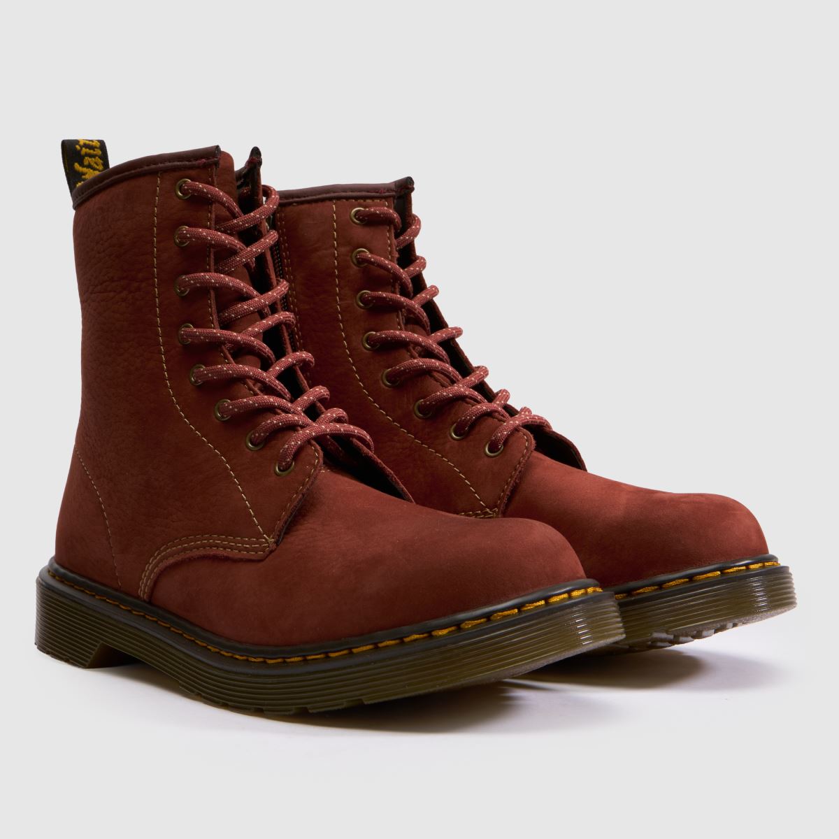 Dr Martens 1460 Nubuck Girls Youth in Burgundy Dr Martens 1460 Nubuck 1