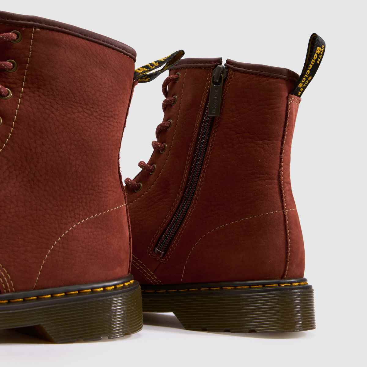 Dr Martens 1460 Nubuck Girls Youth in Burgundy Dr Martens 1460 Nubuck 7