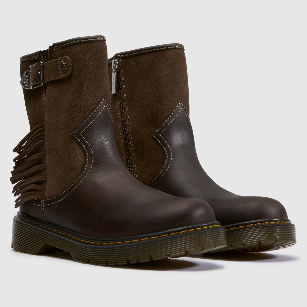 Dr Martens Genaya Rodeo Girls Youth in Brown Dr Martens Genaya Rodeo 1