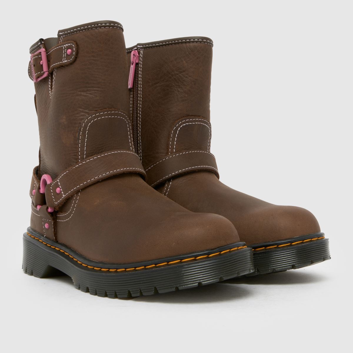 Dr Martens Genaya Girls Youth in Dark Brown Dr Martens Genaya 1