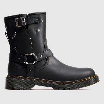 Dr Martens Black Multi Genaya Girls Youth