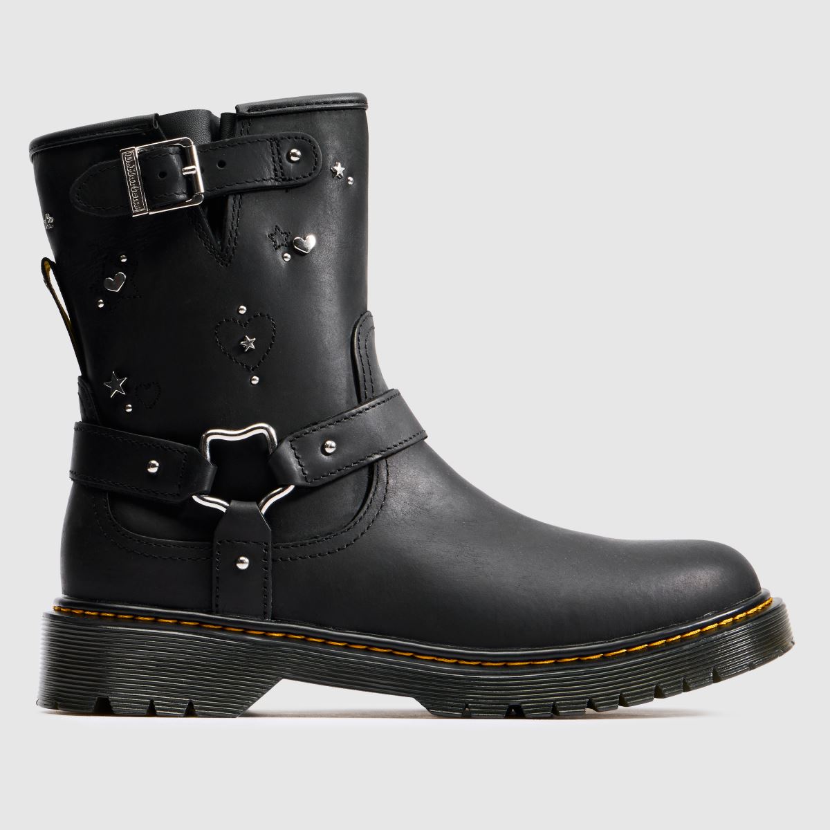Dr Martens Genaya Girls Youth in Black Multi Dr Martens Genaya