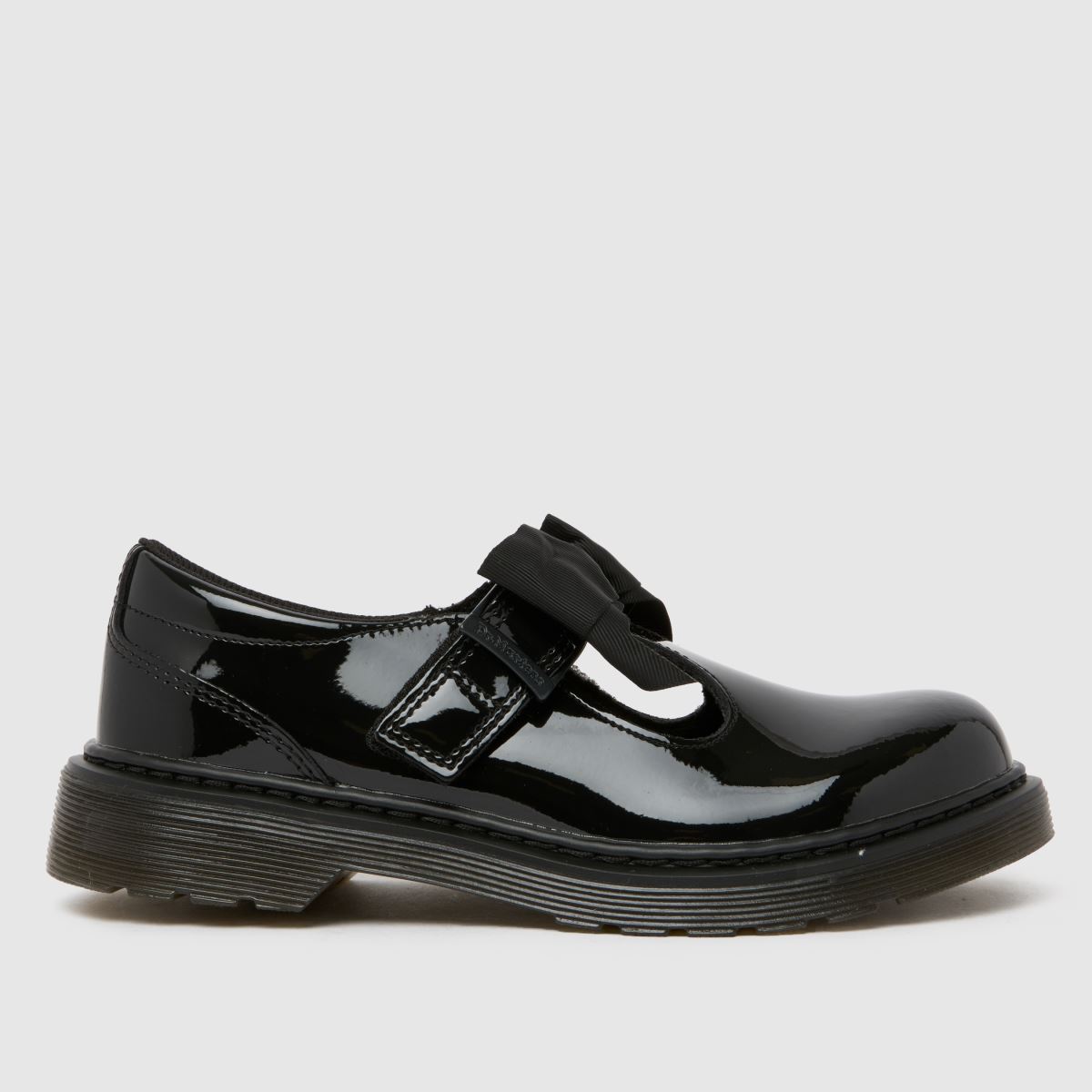 Dr. Martens Black Polley II Bow Girls Youth Shoes