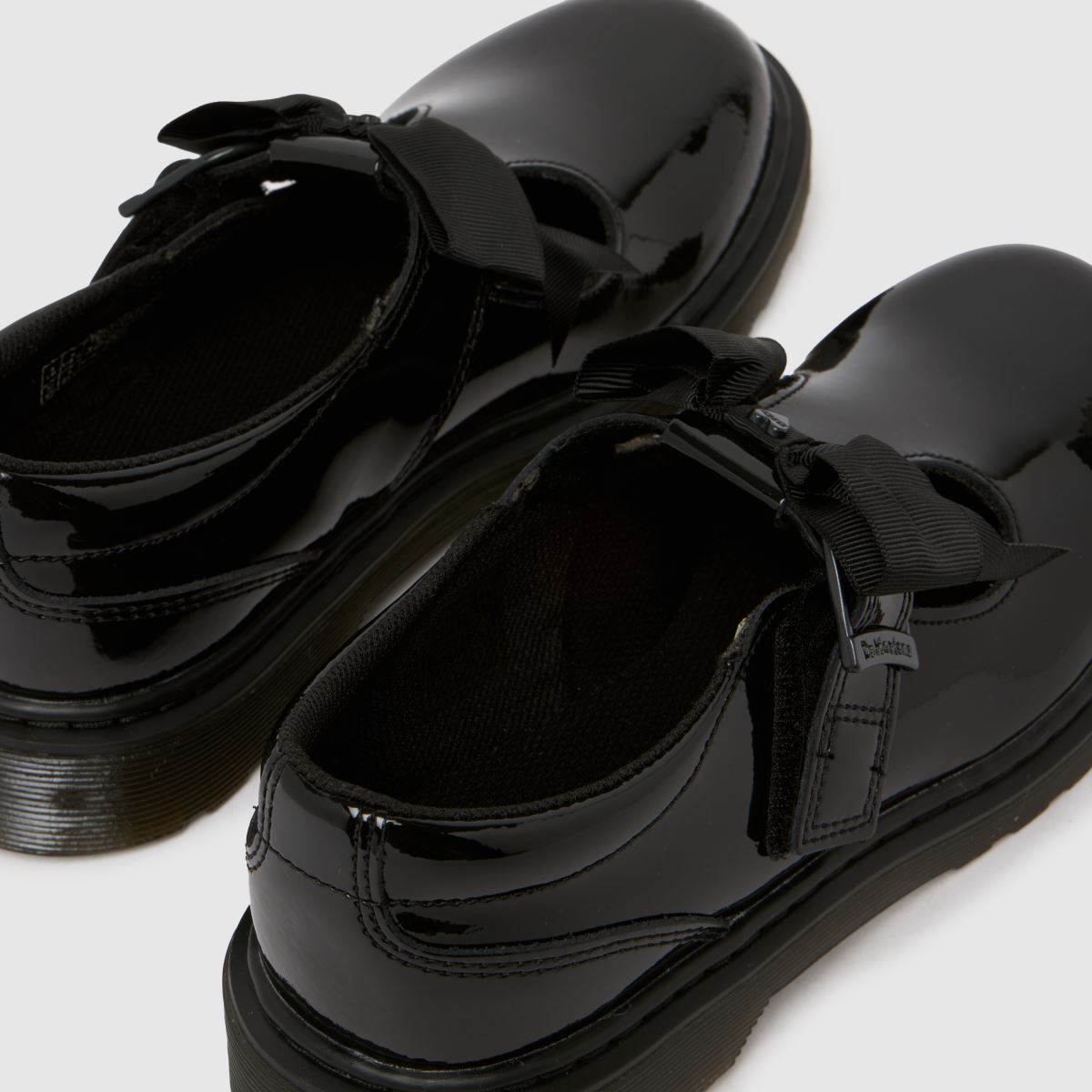 Kids Girls Youth Black Dr Martens Polley II Bow Shoes | schuh