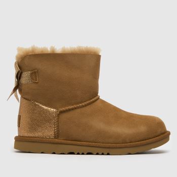 UGG tan mini bailey bow glitz boots youth UGG tan mini bailey bow glitz boots youth