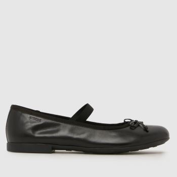 Geox Black Plie Ballerina Girls Youth