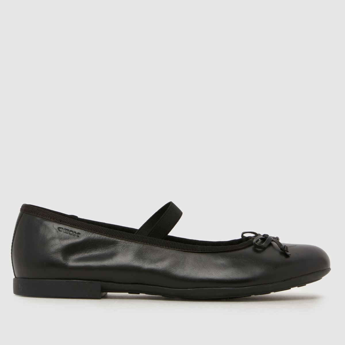Geox Black Plie Ballerina Girls Youth Shoes
